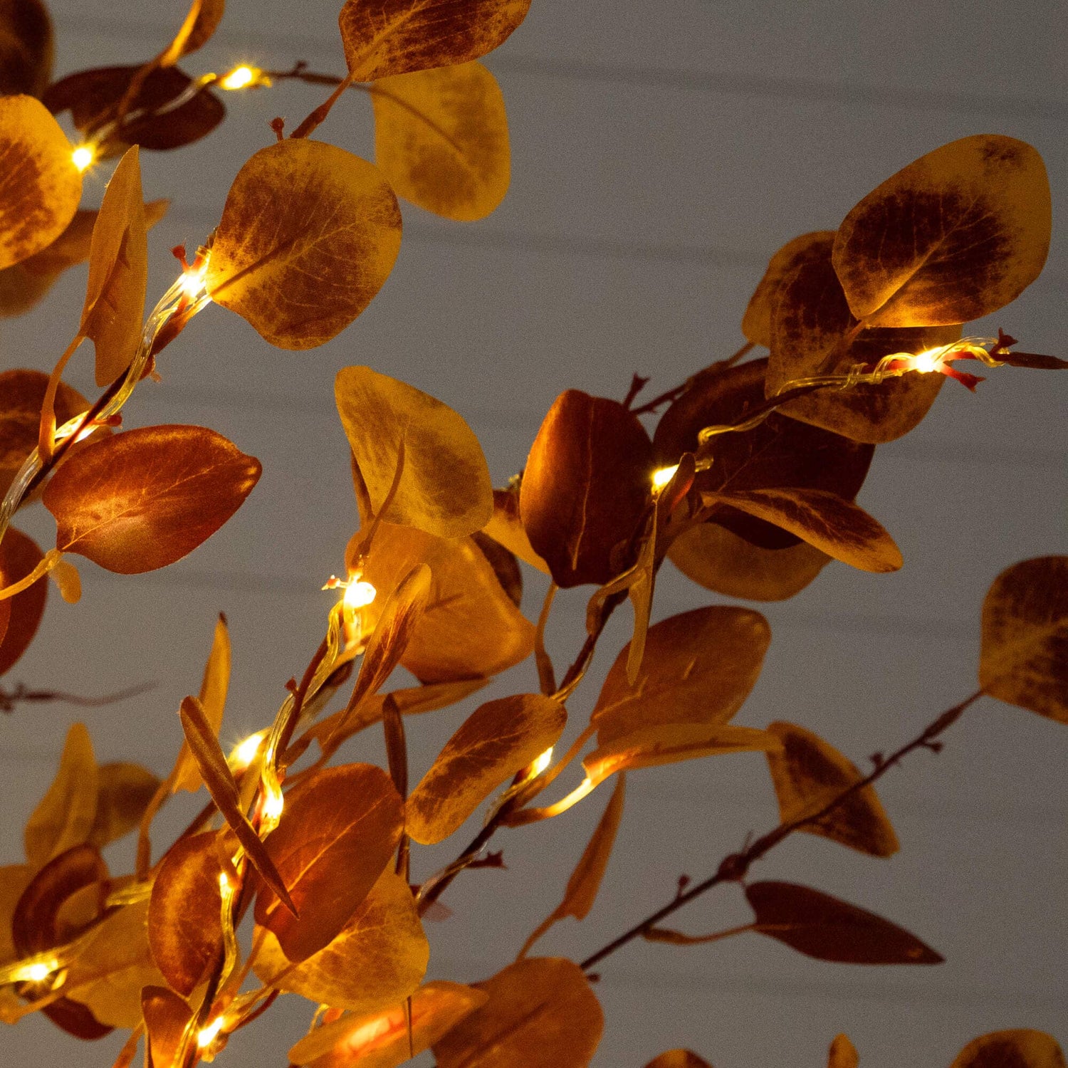 8' Pre-Lit Grand Autumn Eucalyptus Artificial Fall Tree with 540 Warm White LED Lights