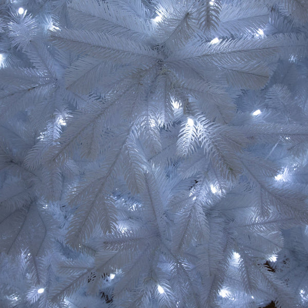 8’ Pre-Lit Artificial White California Spruce Christmas Tree with 540 Color Changing LED Lights