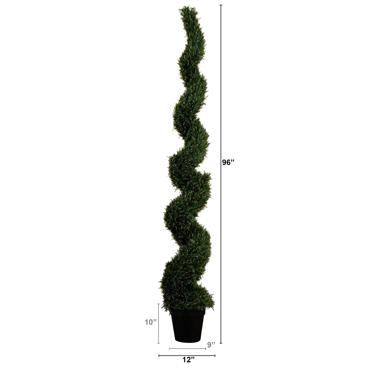 8' UV Resistant Artificial Rosemary Spiral Topiary Tree (Indoor/Outdoor)
