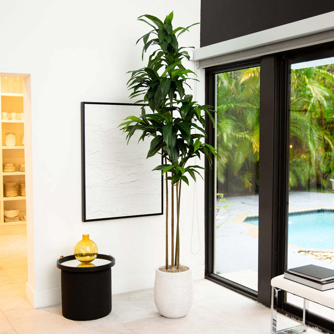 artificial house plants tall 9' Artificial Dracaena Tree with Real Touch Leaves
