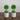 9" Artificial Mini Cedar Ball Topiary in Cement Planter - Set of 2