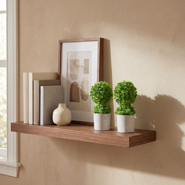 9" Artificial Mini Eucalyptus Ball Topiary in Cement Planter -Set of 2