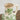 9”  Floral Tuscan Ceramic Green Scroll Jar