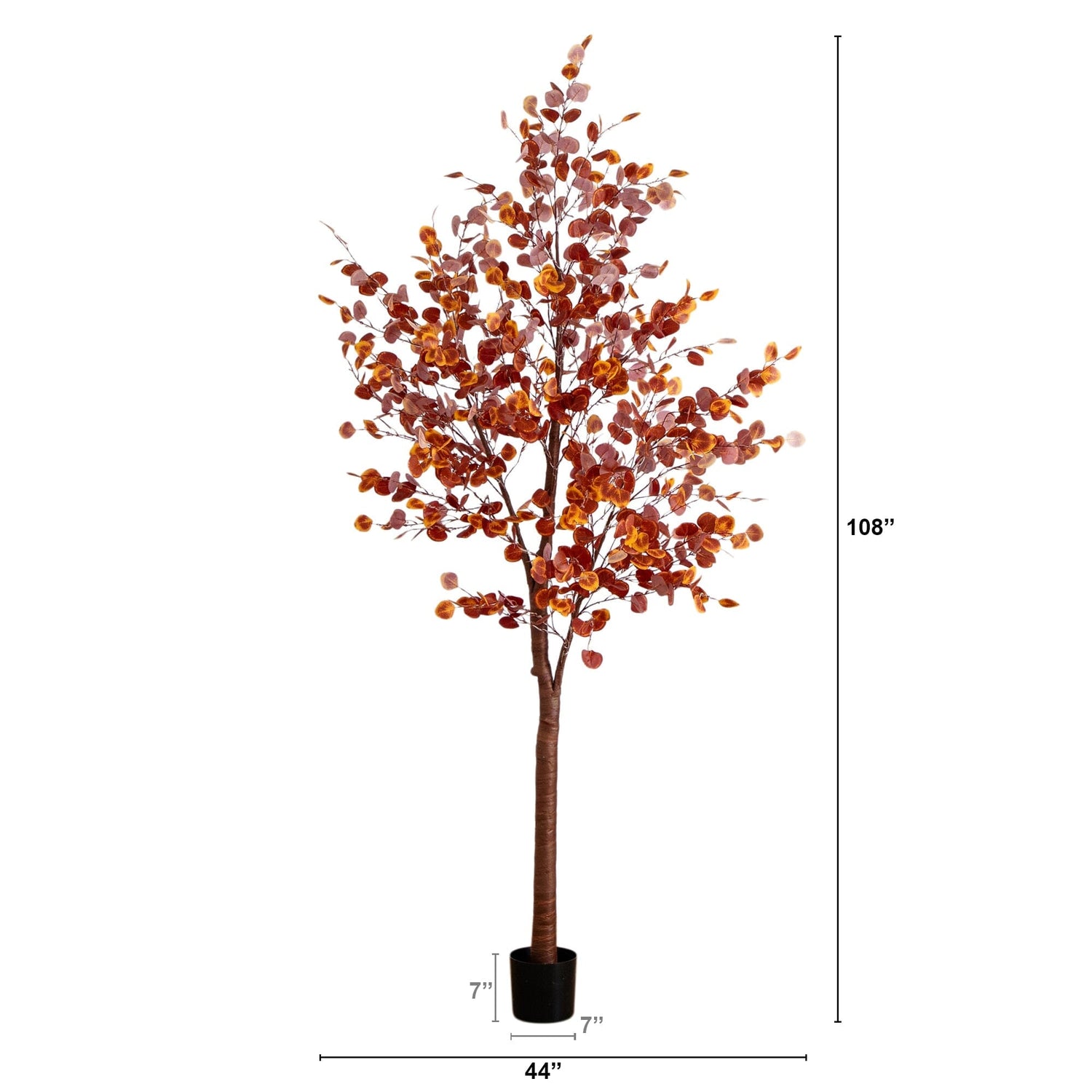 9' Pre-Lit Grand Autumn Eucalyptus Artificial Fall Tree with 700 Warm White LED Lights