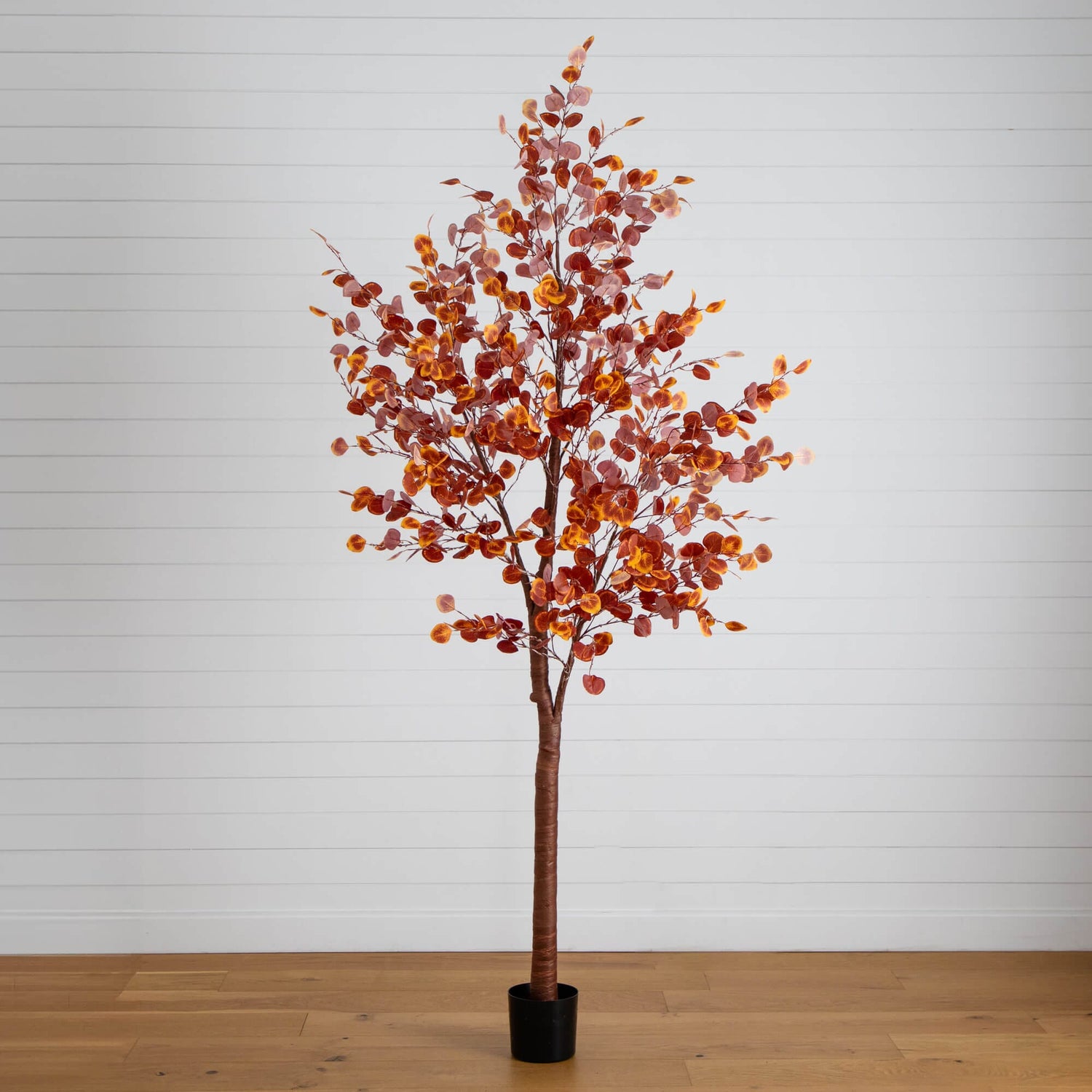 9' Pre-Lit Grand Autumn Eucalyptus Artificial Fall Tree with 700 Warm White LED Lights