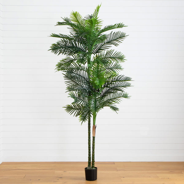 9’ UV Resistant Artificial Double Robellini Palm Tree (Indoor/Outdoor)