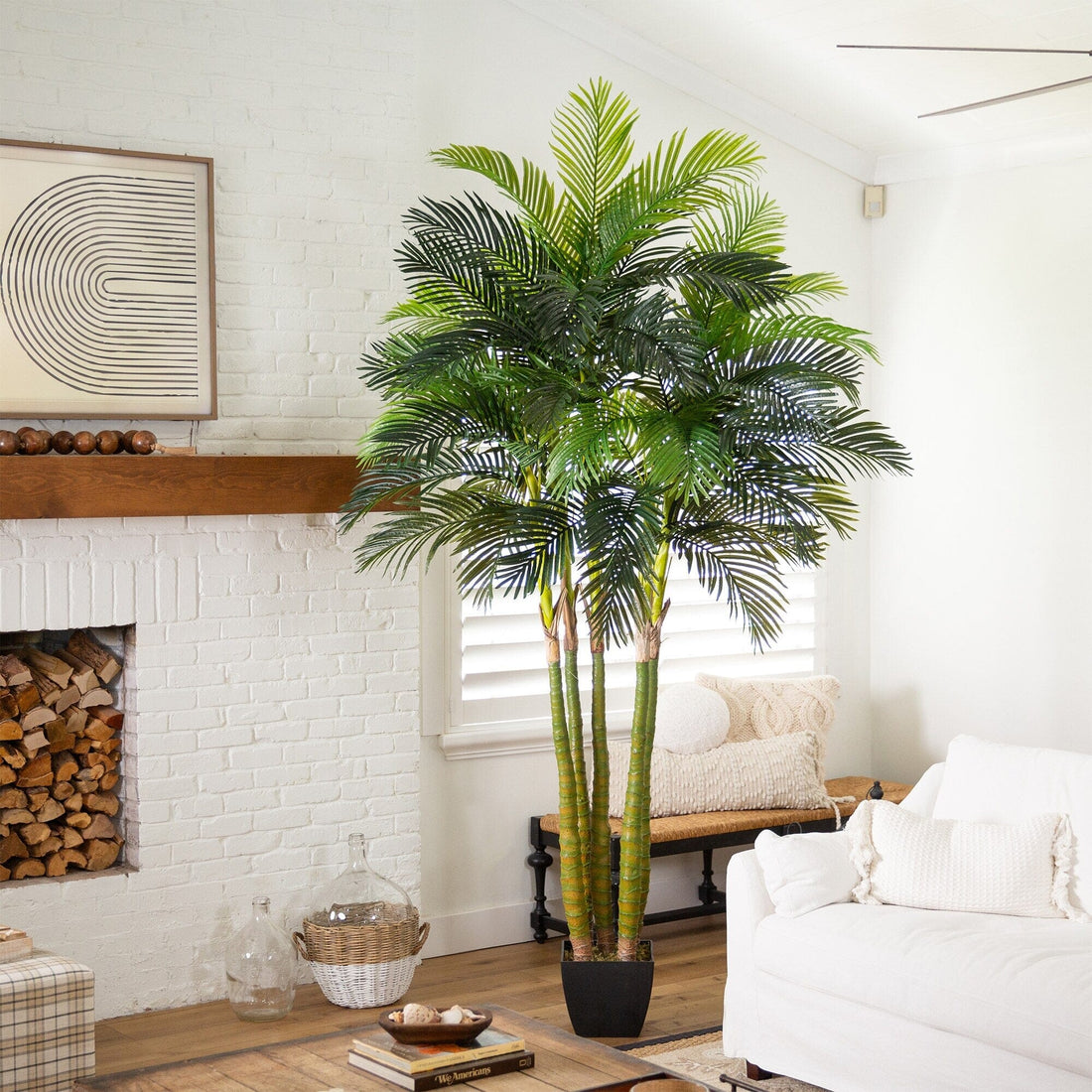 areca palm interior design 9.5' Giant Five Stalk Artificial Areca Palm Tree