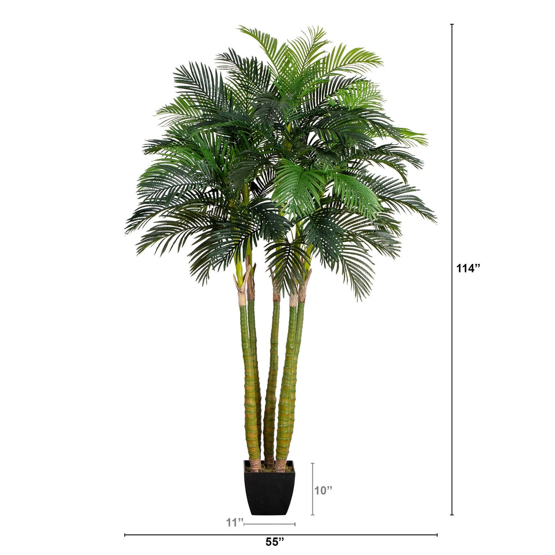 areca palm tall 9.5' Giant Five Stalk Artificial Areca Palm Tree