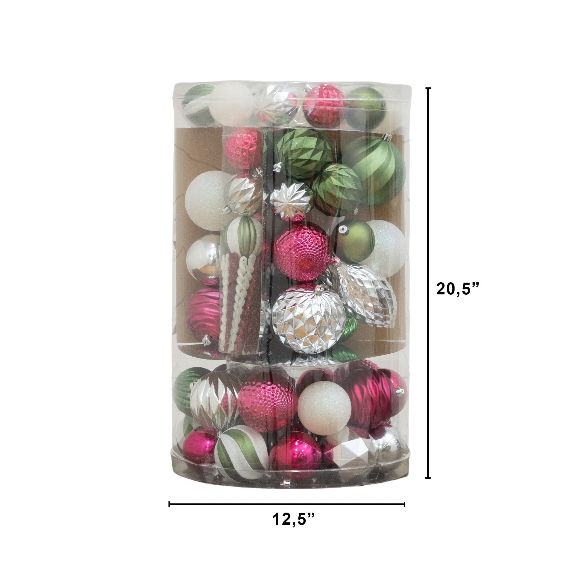  Ornament 5個セット　※箱シミあり Holiday Deluxe Shatterproof, 100 Count Christmas Tree Ornament Box