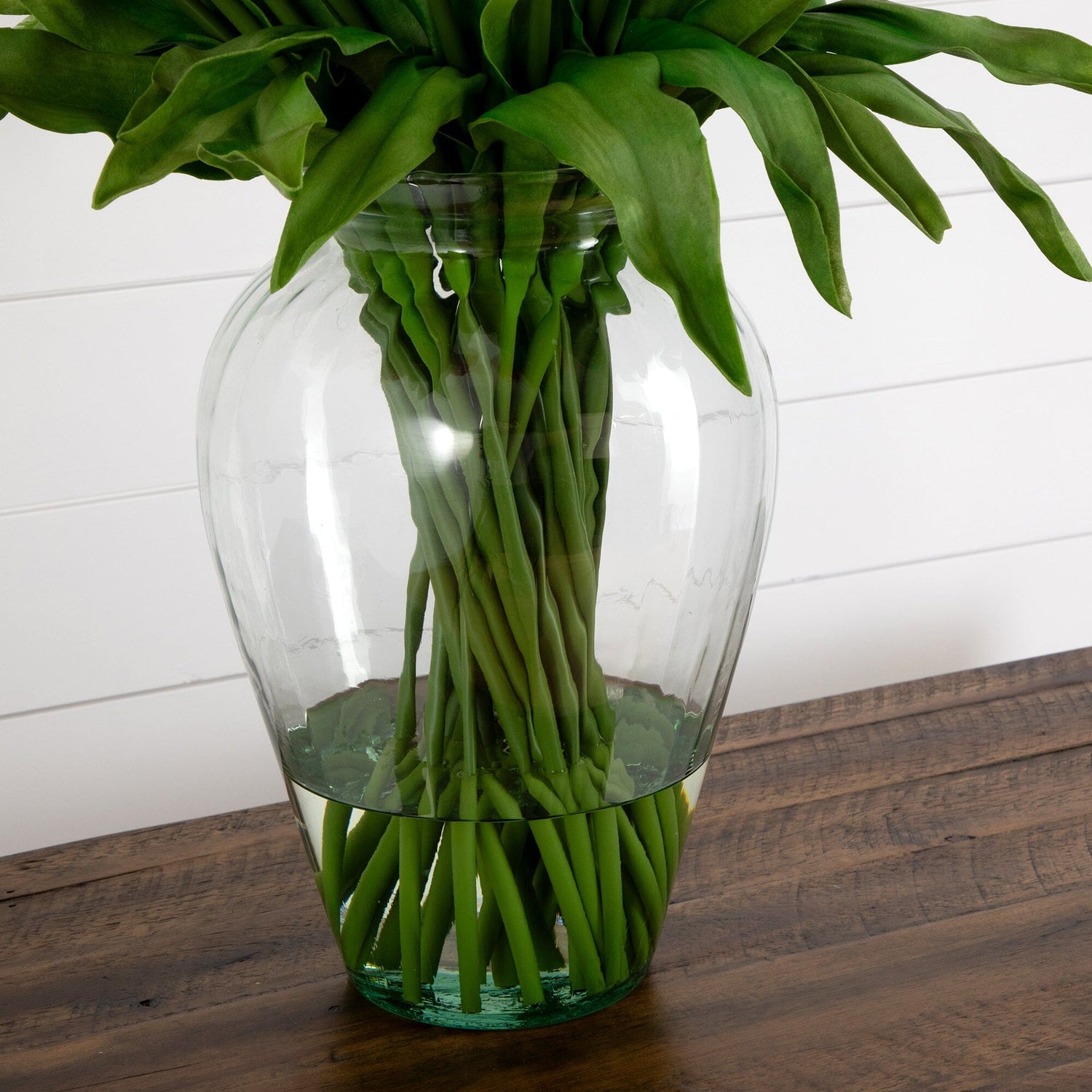 Signature Collection 24” Tulip Artificial Arrangement in Glass Vase