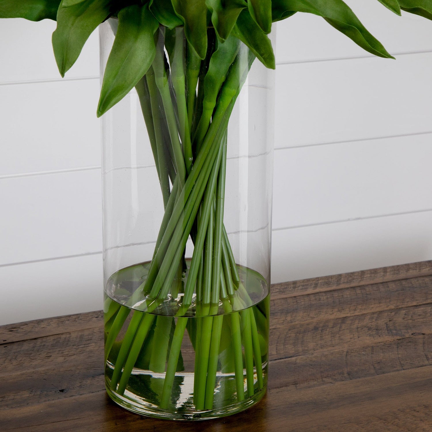 Signature Collection 26” Giant Tulip Artificial Arrangement in Glass Vase