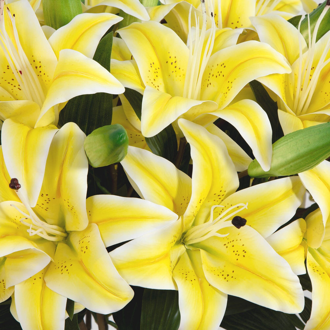 artificial asiatic lily Signature Collection 29” Lily Artificial Arrangement in Glass Vase