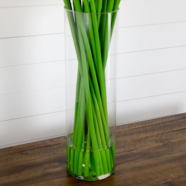 Signature Collection 44” Gladiola Artificial Arrangement in Glass Vase