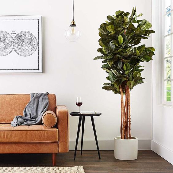 fiddle leaf fig fake tree 6’ Artificial Fiddle Leaf Fig Tree
