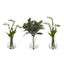 10” Baby Breath and Olive Arrangement in Vase (Set of 3)