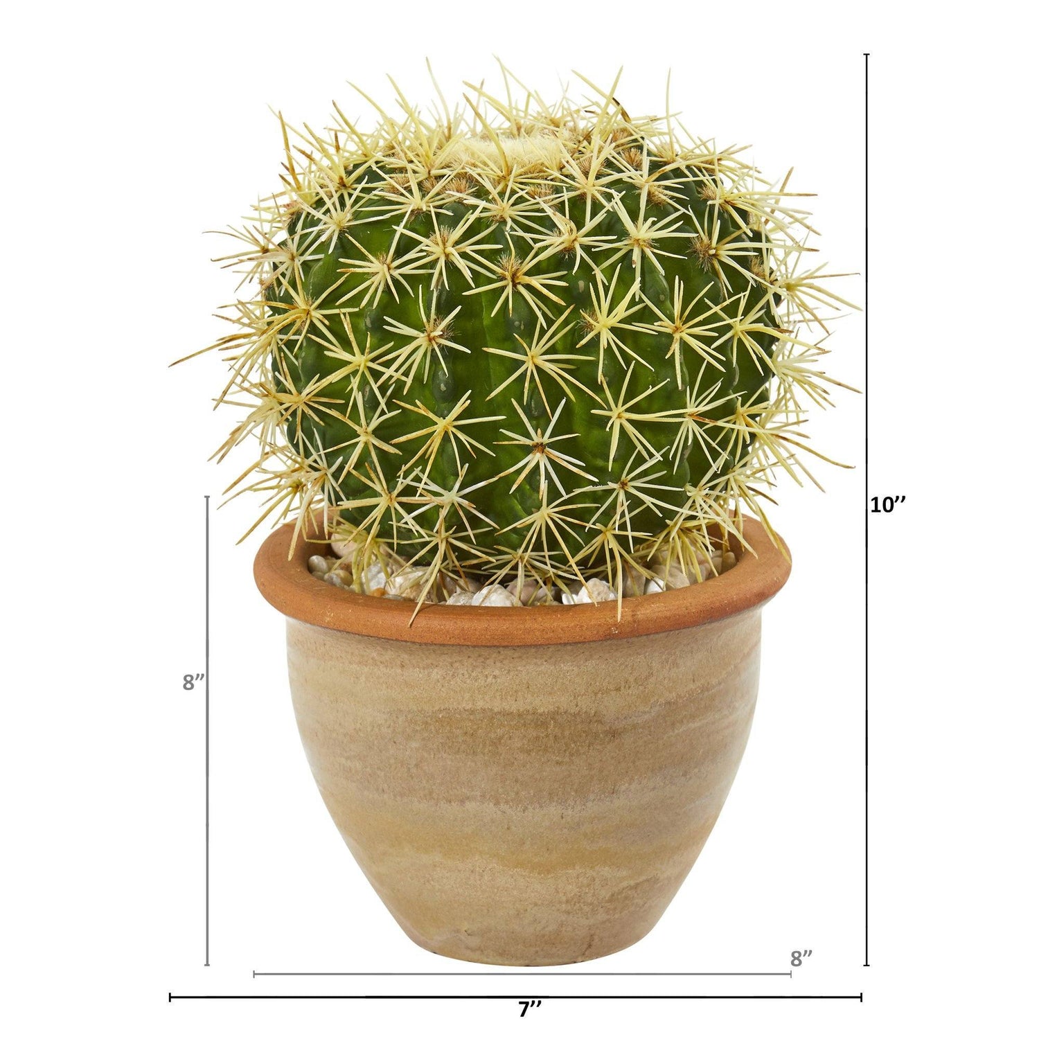 10” Cactus Artificial Plant in Decorative Ceramic Planter