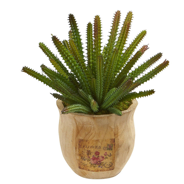 10” Cactus Succulent Artificial Plant in Decorative Planter