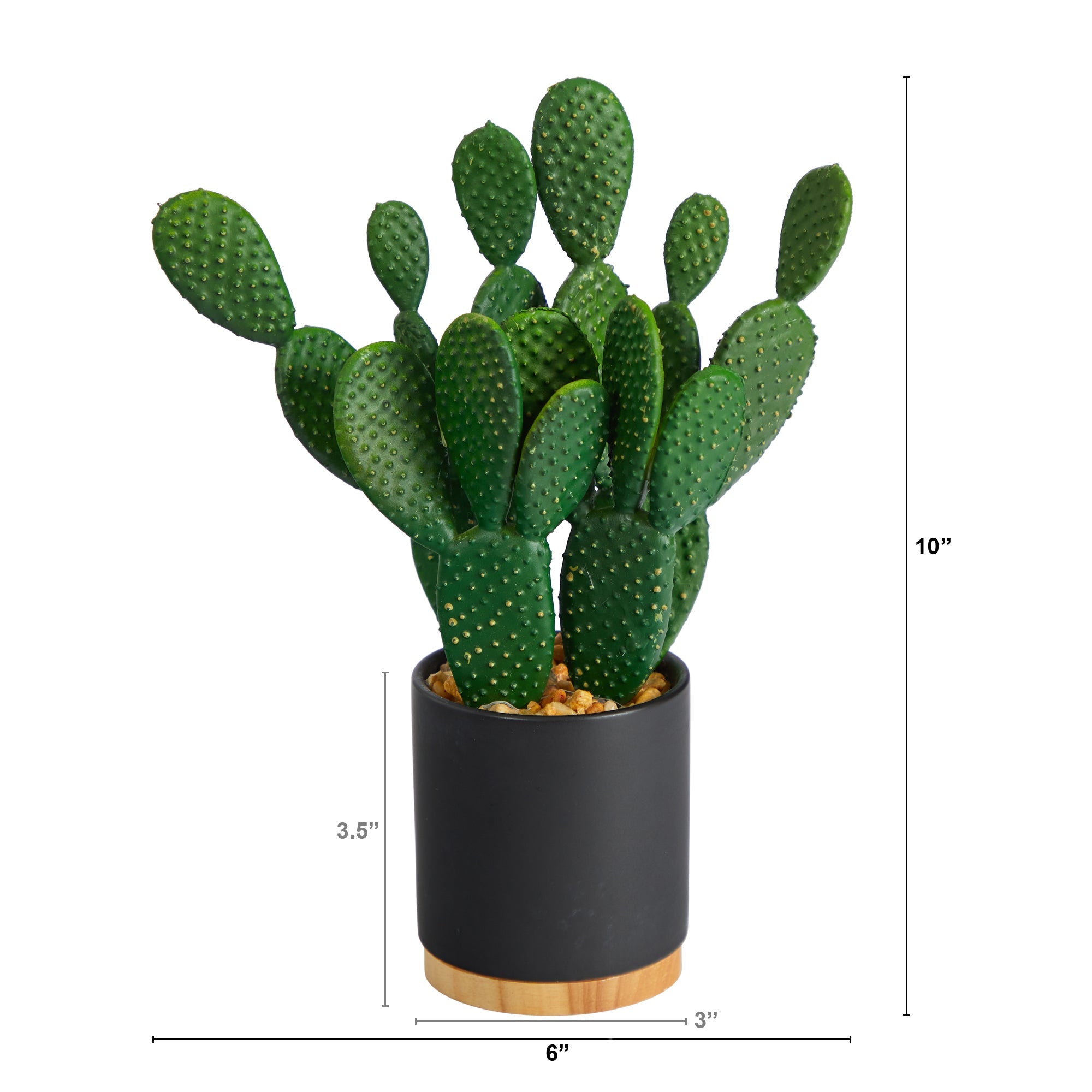10” Cactus Succulent Artificial Plant in Planter | Nearly Natural