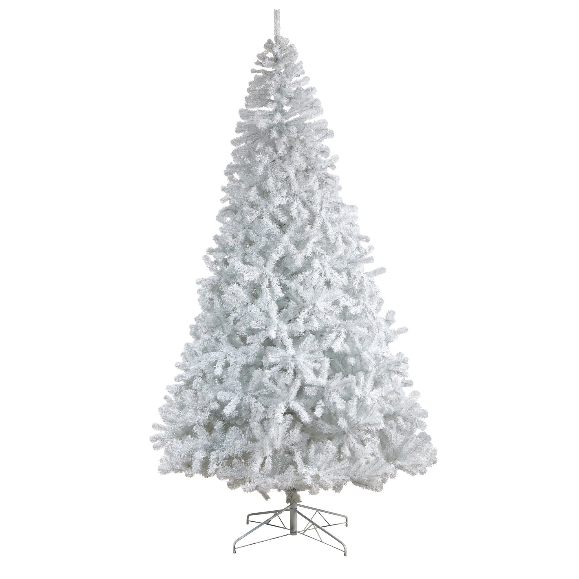 10' White Artificial Christmas Tree with 2200 Bendable Branches