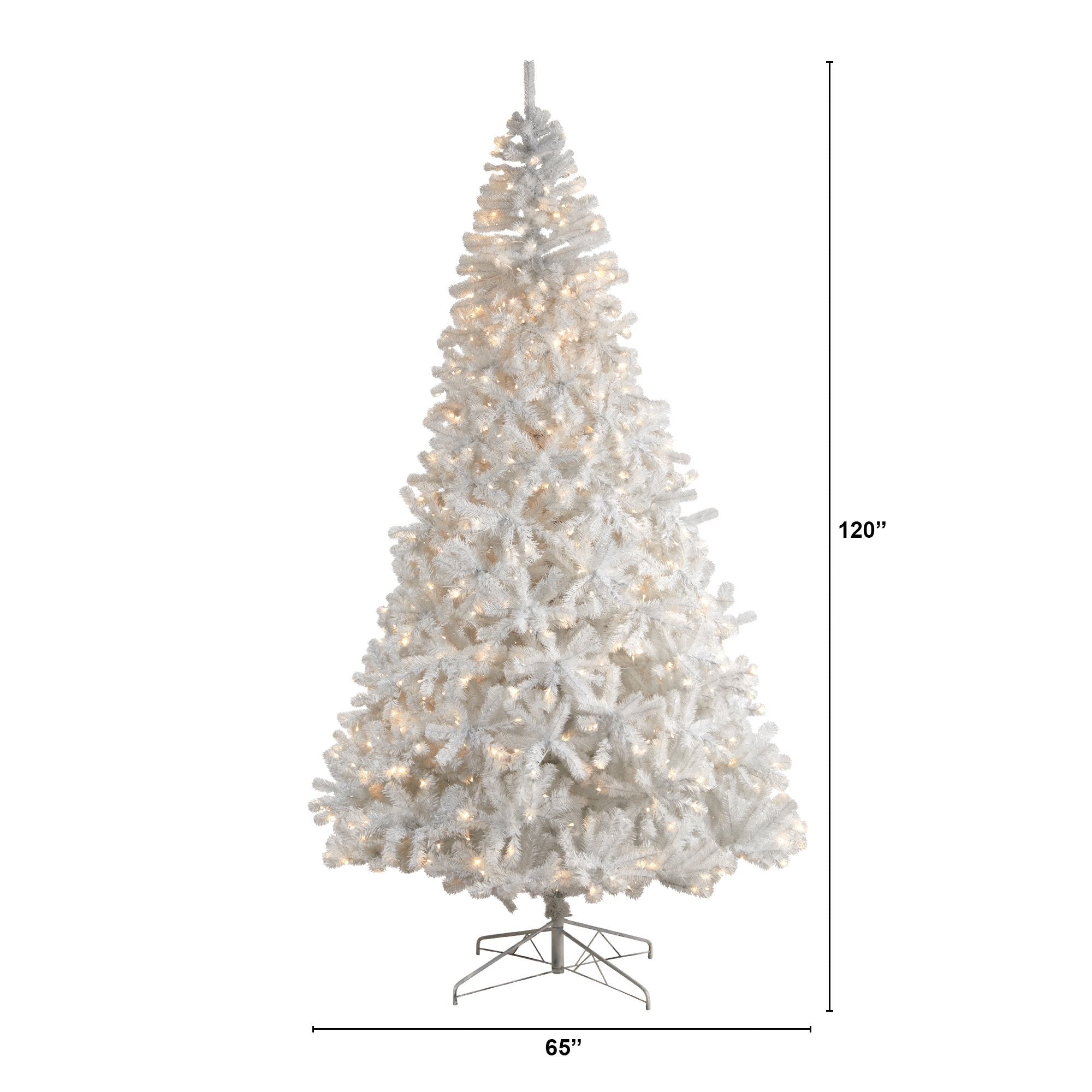 10' White Artificial Christmas Tree with 2200 Bendable Branches