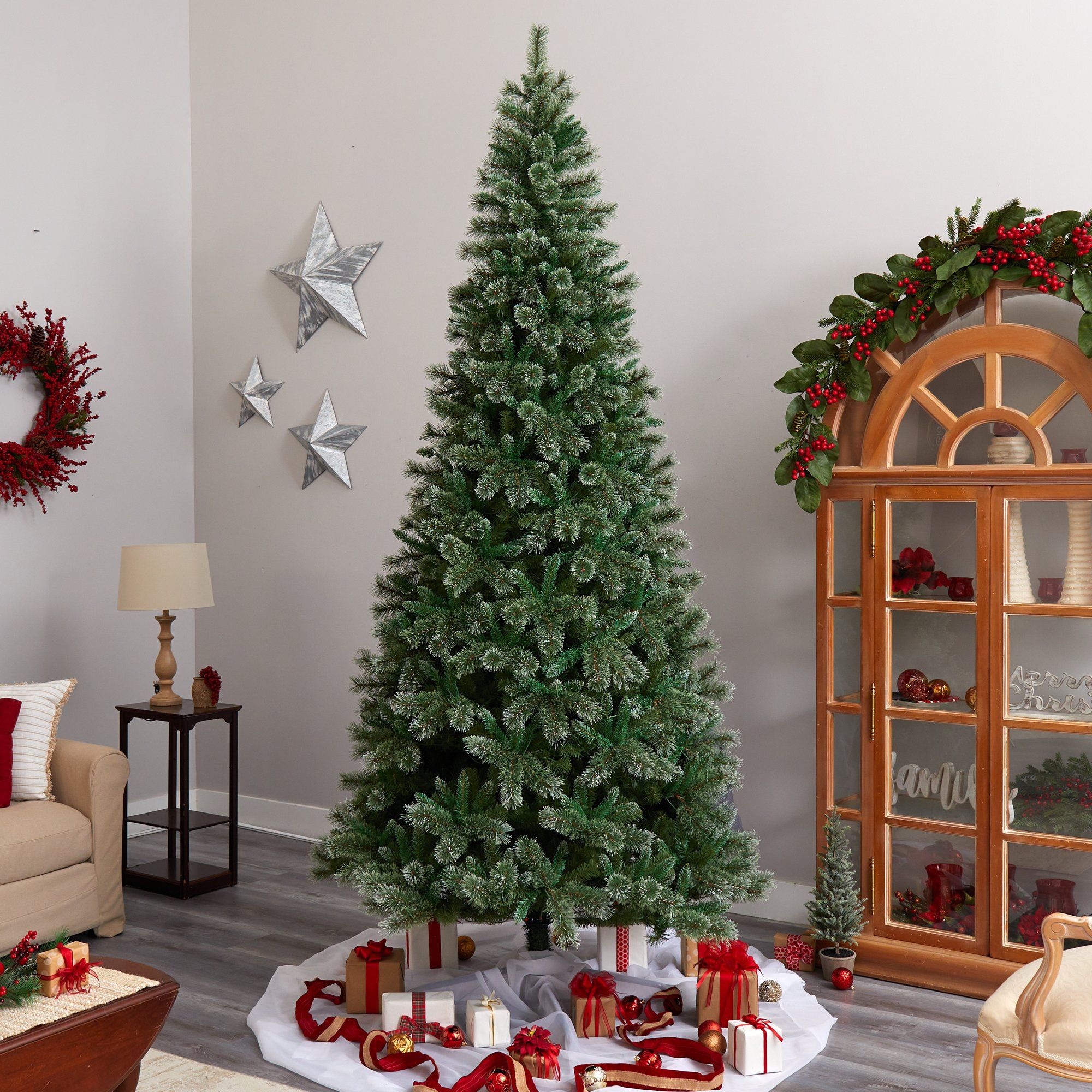10' Wisconsin Slim Snow Tip Pine Artificial Christmas Tree with