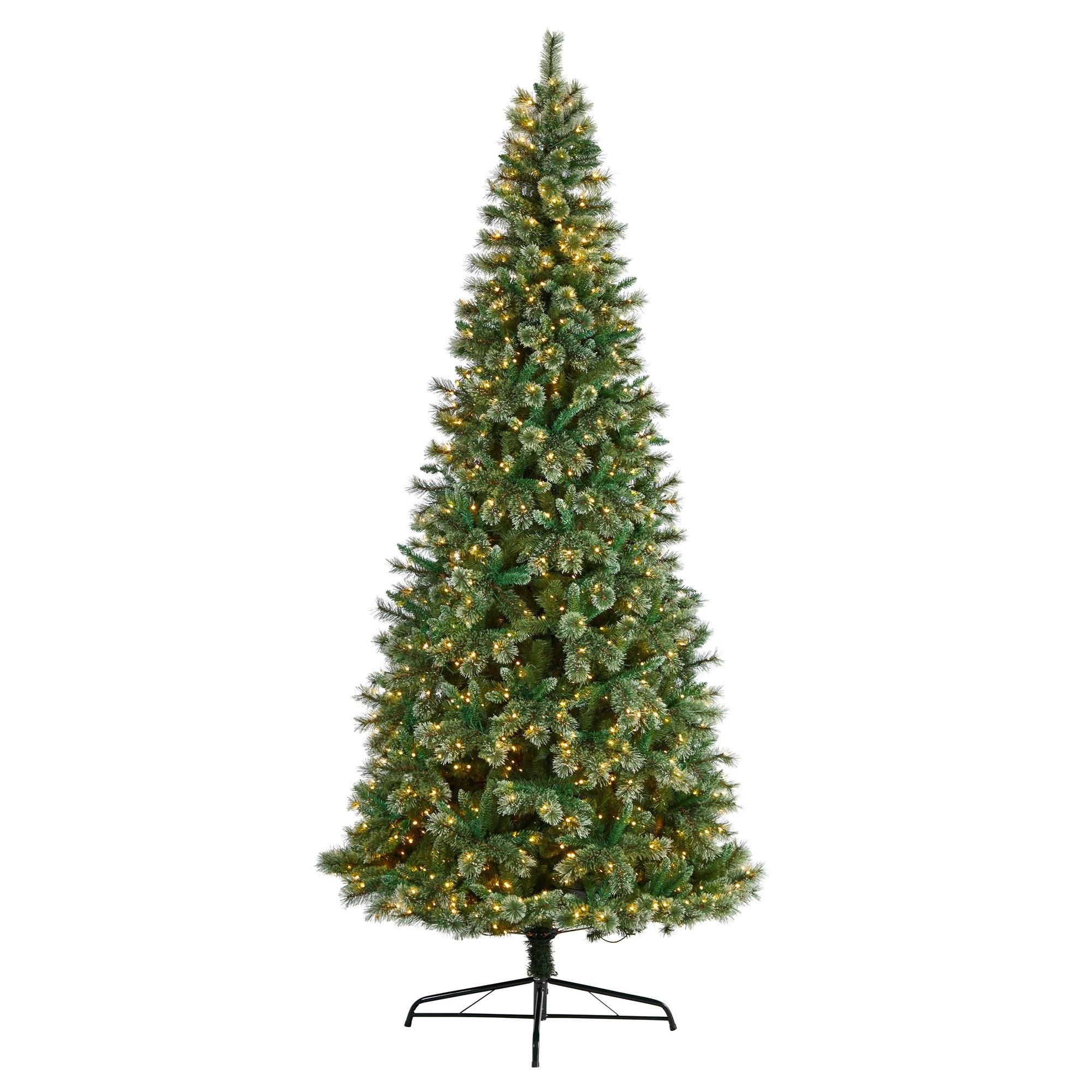 10’ Wisconsin Slim Snow Tip Pine Artificial Christmas Tree with 1050