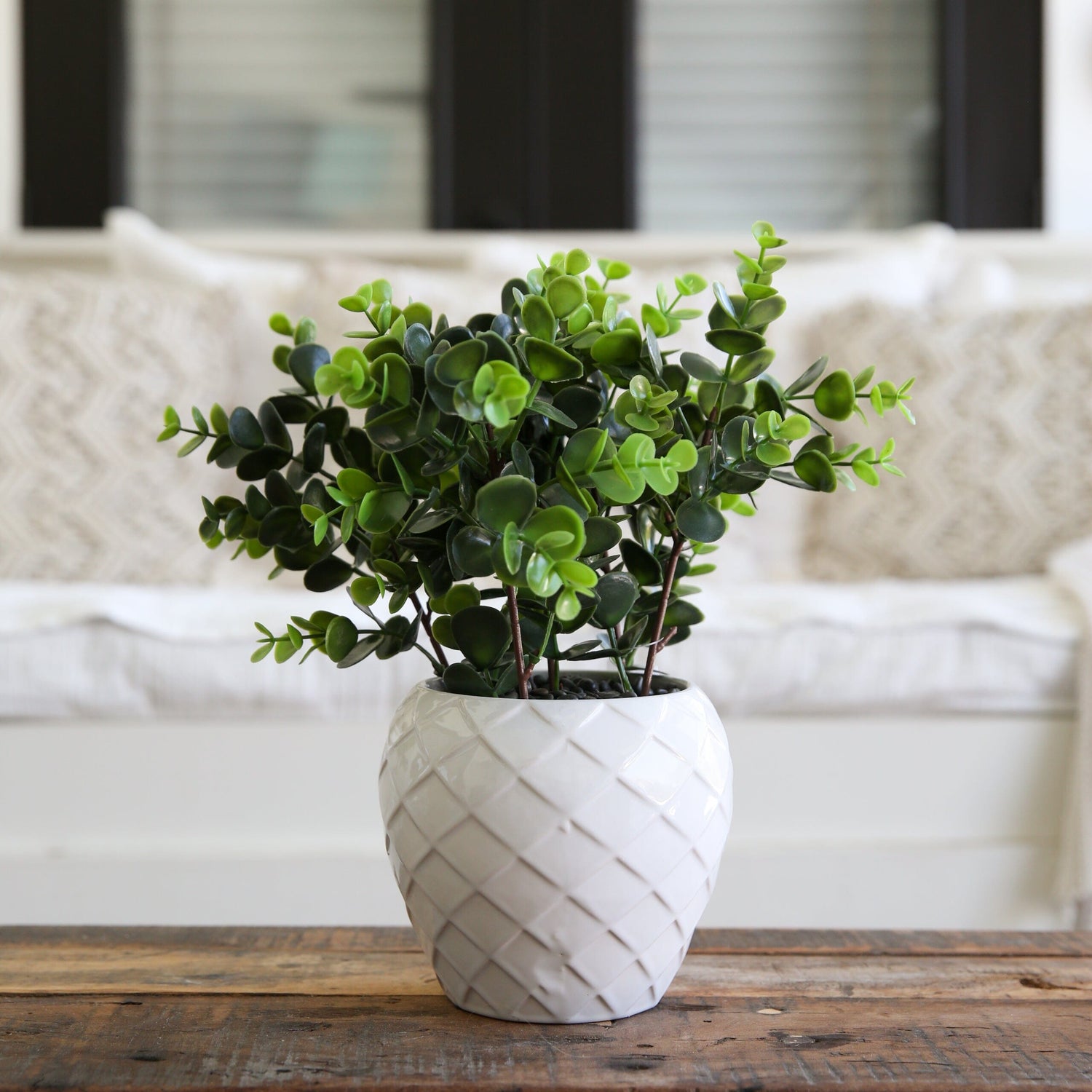 11” Artificial Boxwood Plant with Decorative Planter