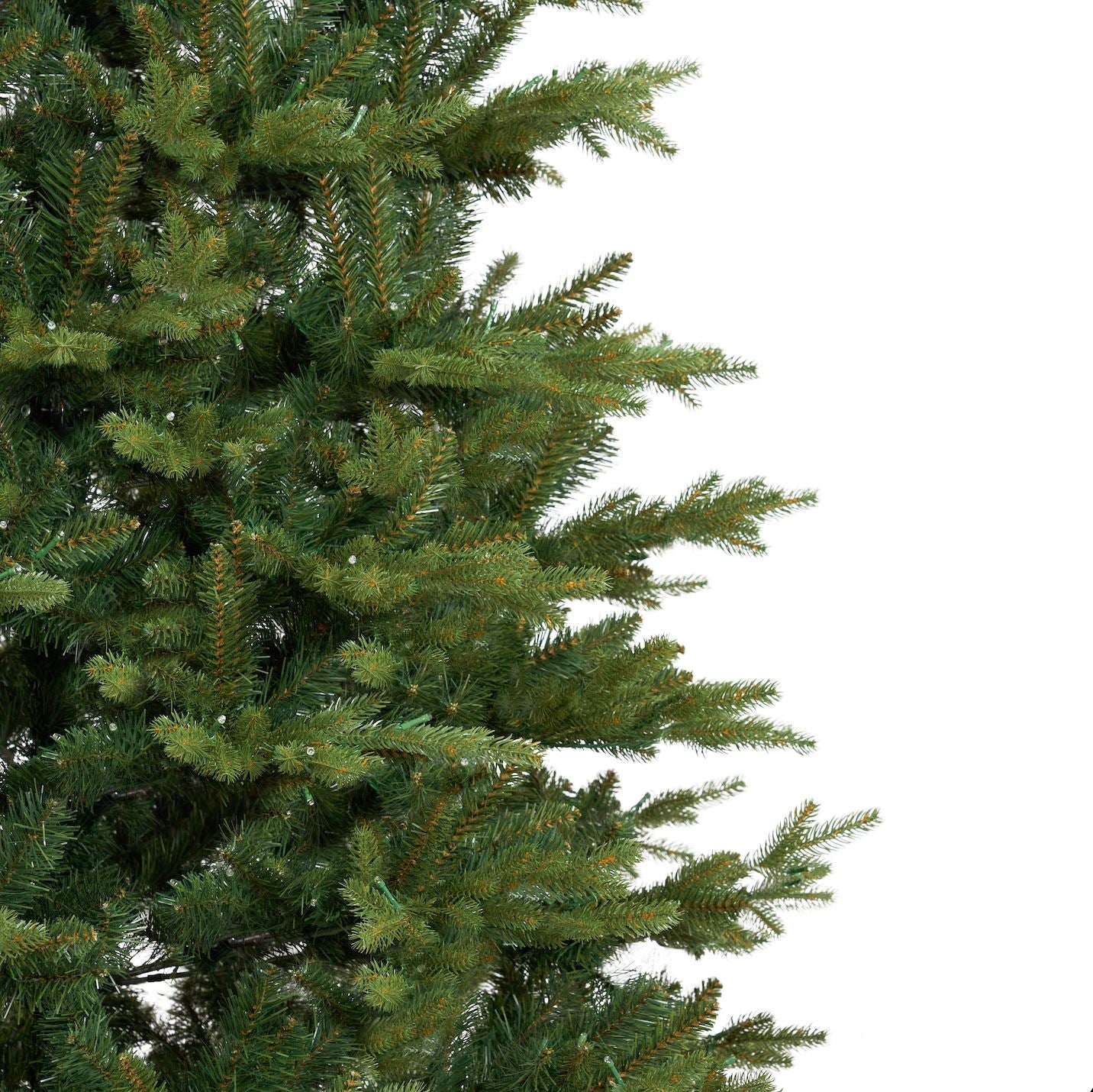 11’ Belgium Fir “Natural Look” Artificial Christmas Tree with 1250 Clear LED Lights and 4222 Bendable Branches