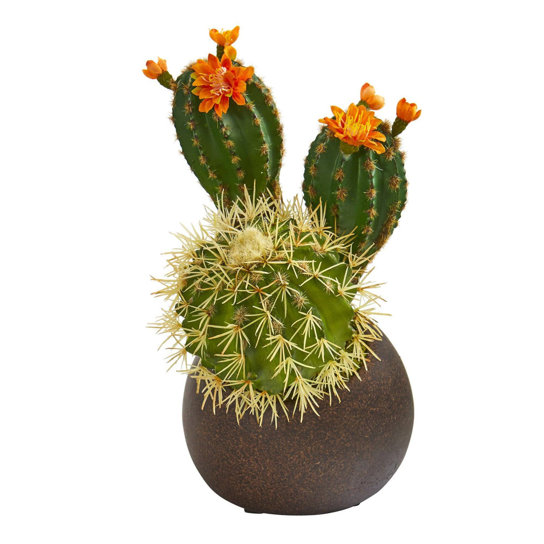 succulent spines 11” Cactus Succulent Artificial Plant in Stone Planter