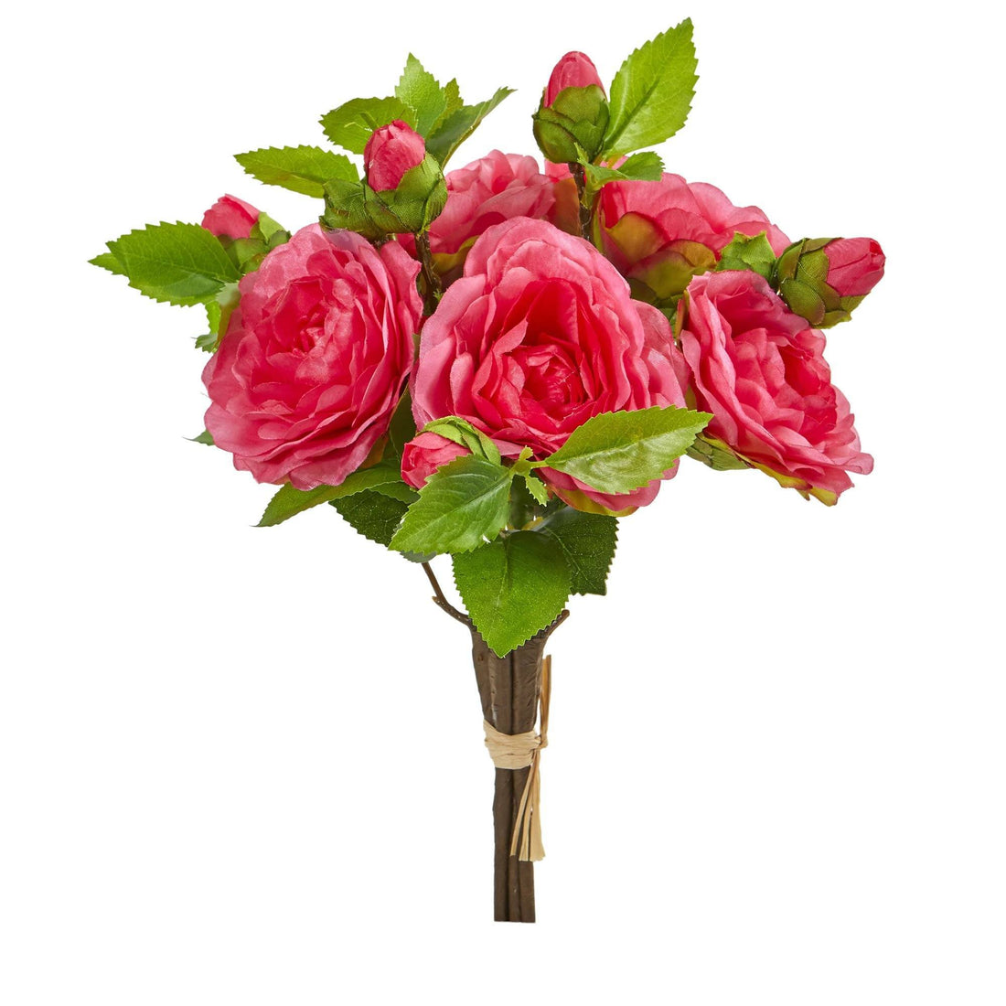 Bouquet De 18 Camélias Roses Artificiels – Hauteur 30 Cm – Décoration JJA