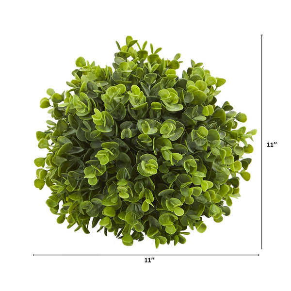 11” Eucalyptus Decorative Artificial Ball (Set of 4)