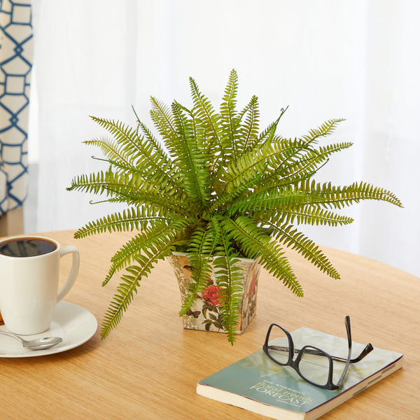 11” Fern Artificial Plant in Floral Planter