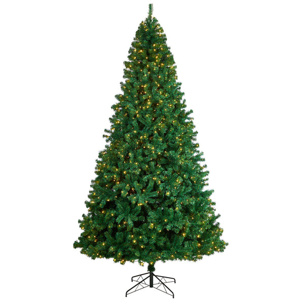 11' Northern Tip Artificial Christmas Tree with 1000 Clear LED Lights and 2720 Bendable Branches