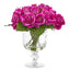 11” Rose Artificial Arrangement in Royal Glass Urn