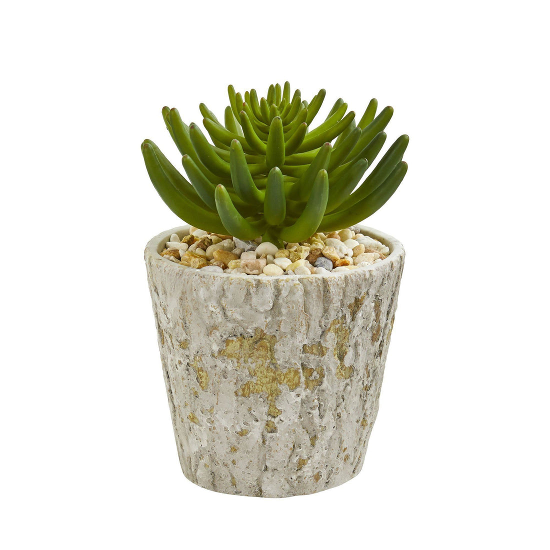 faux outdoor succulent plants 11” Succulent Artificial Plant in Weathered Oak Planter