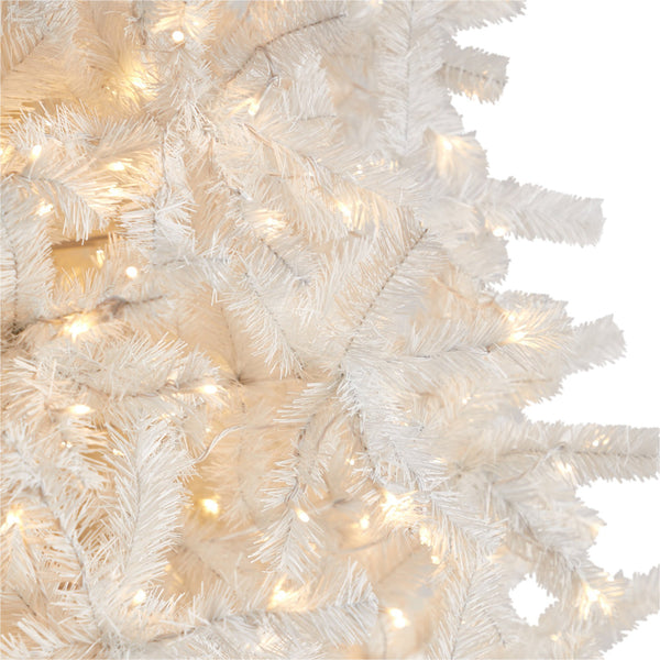 11' White Artificial Christmas Tree with 2720 Bendable Branches and 1000 LED Lights