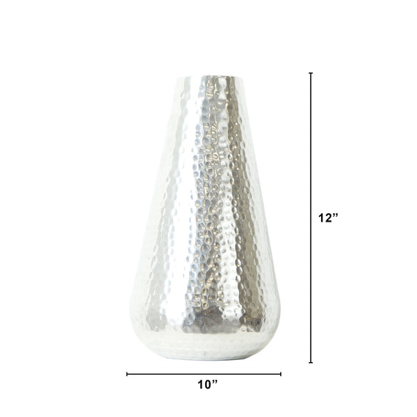 12” Aluminum Tear Drop Flower Vase