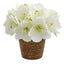 12” Amaryllis Artificial Arrangement in Basket