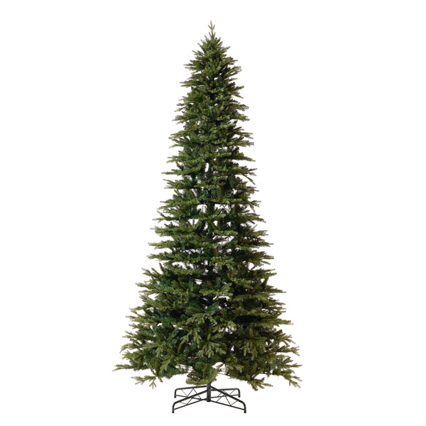 12’ Belgium Fir “Natural Look” Artificial Christmas Tree with 1500 Clear LED Lights and 4962 Bendable Branches