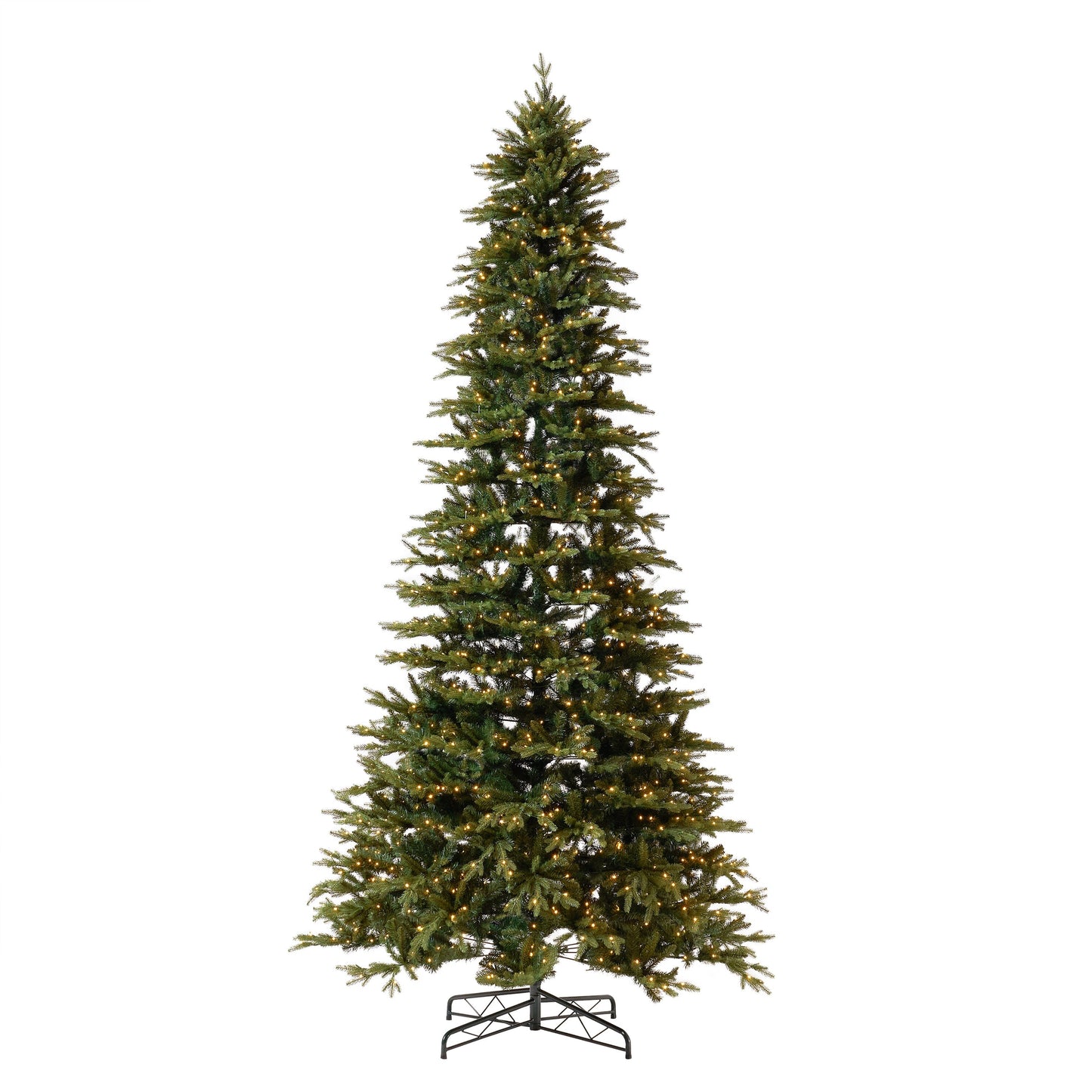 12’ Belgium Fir “Natural Look” Artificial Christmas Tree with 1500 Clear LED Lights and 4962