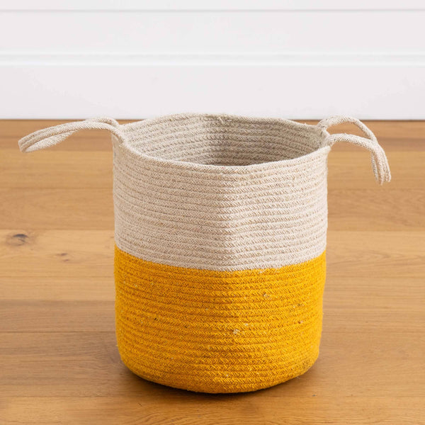 12” Handmade Natural Cotton Woven  Planter