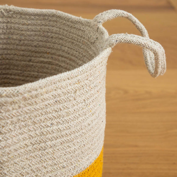 12” Handmade Natural Cotton Woven  Planter