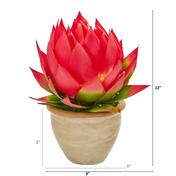 12” Musella Artificial Arrangement in Decorative Vase