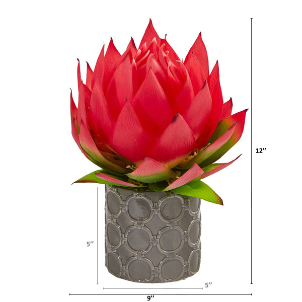 12” Musella Artificial Arrangement in Designer Vase