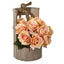 12” Rose Artificial Arrangement in Planter with Faucet
