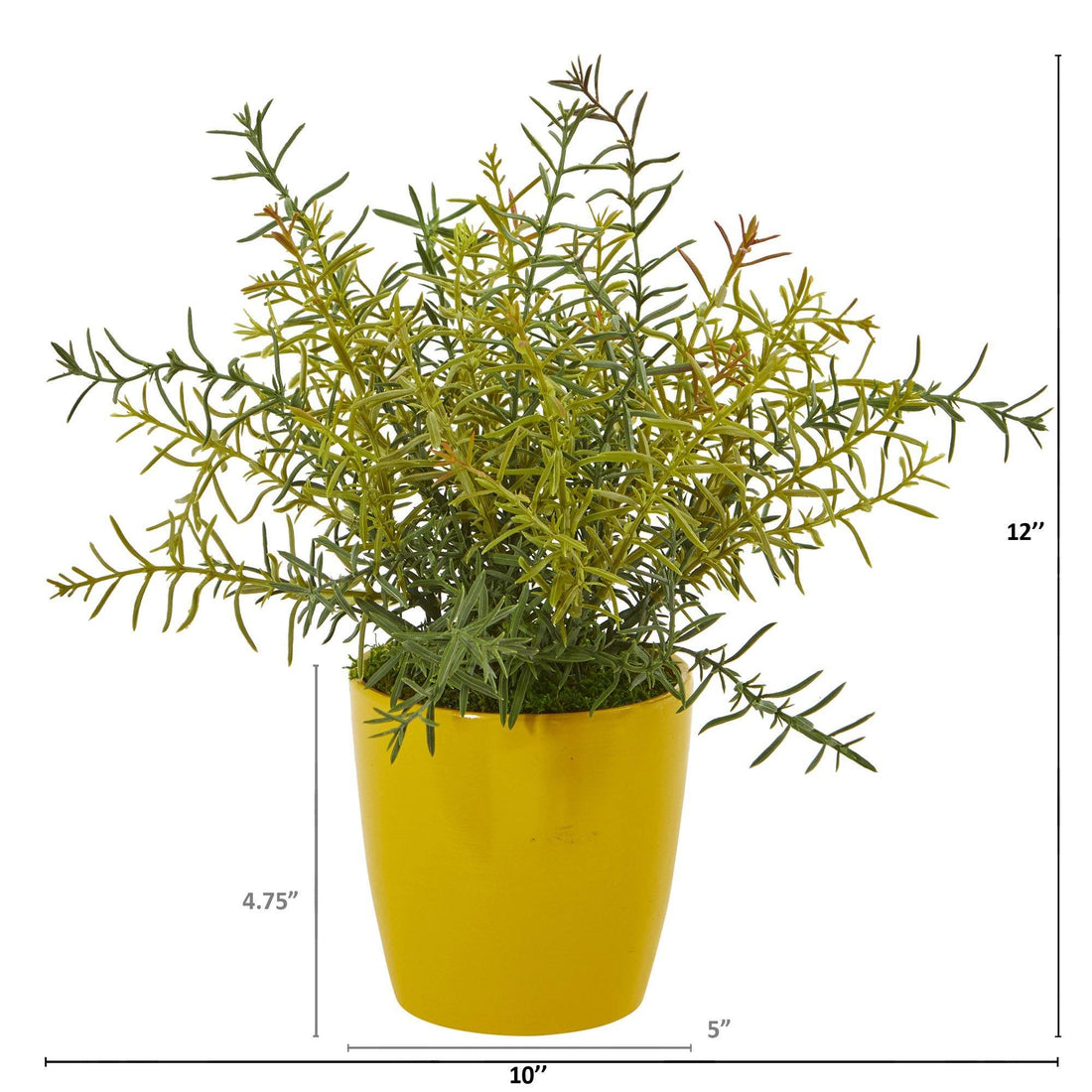yellow indoor planter 12” Rosemary Artificial Plant in Yellow Planter (Set of 2)