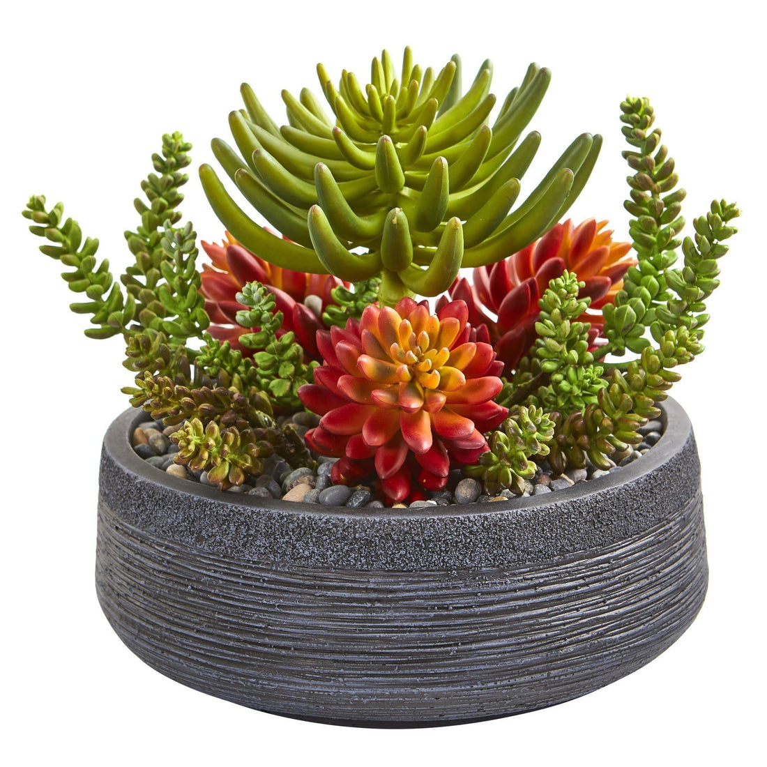 artificial succulent arrangements for sale 12” Succulent Garden Artificial Plant in Bowl