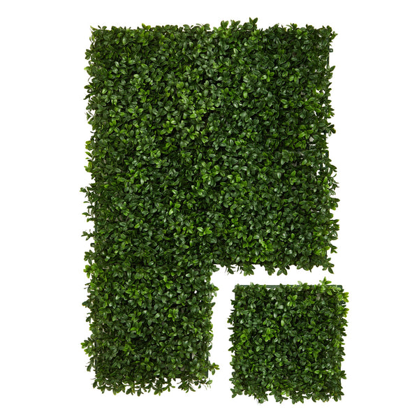 12” Tea Leaf Artificial Wall Mat (Indoor/Outdoor) (Set of 6)