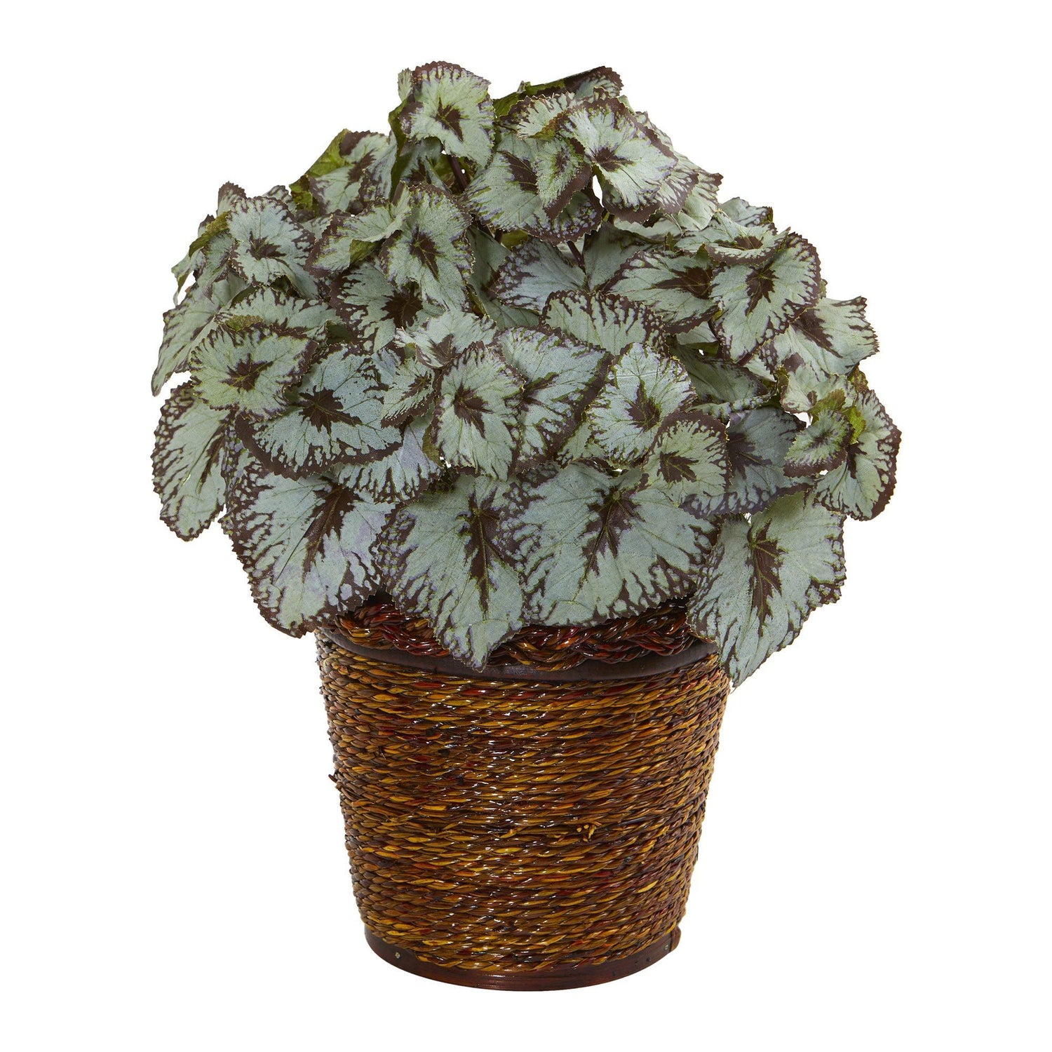 13” Begonia Artificial Plant in Basket