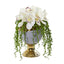 13” Cymbidium Orchid Artificial Arrangement in Designer Urn